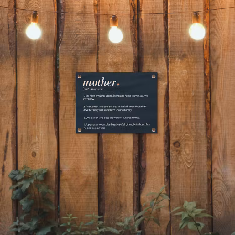 Mama definitie - Mother - Quotes - Spreuken tuinposter los doek klein -sfeer1