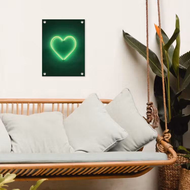 Neon - Groen - Licht tuinposter los doek klein -sfeer7