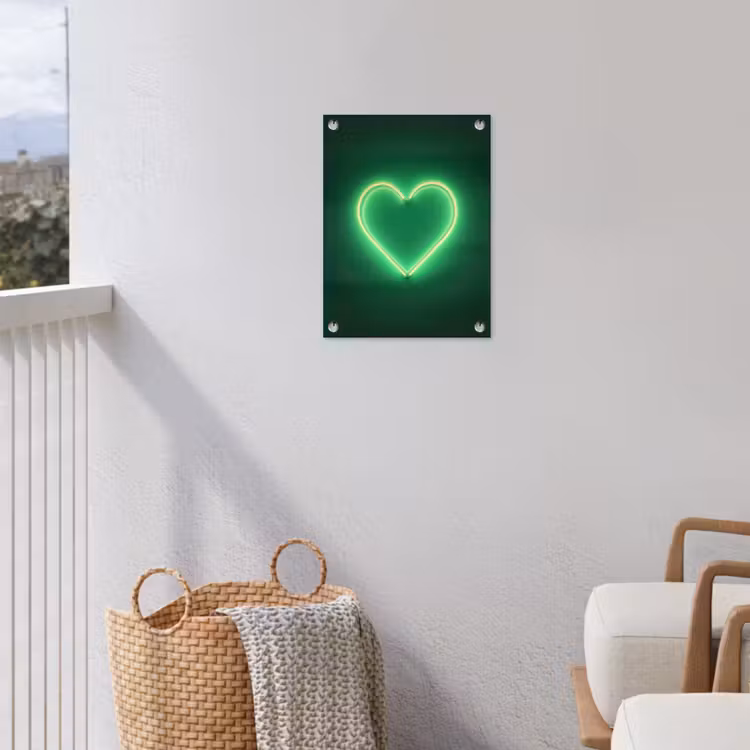 Neon - Groen - Licht tuinposter los doek klein -sfeer8