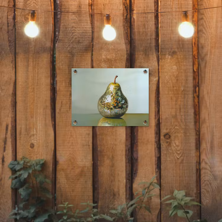 Fruit - Disco - Art - Glitter tuinposter los doek klein -sfeer1