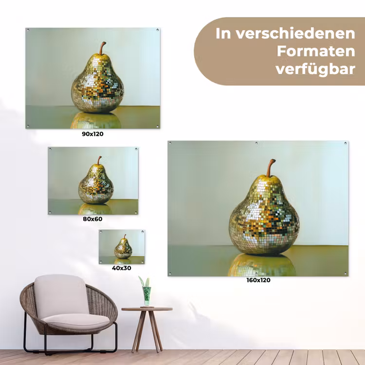 Fruit - Disco - Art - Glitter tuinposter los doek klein -Xsfeer9_DE