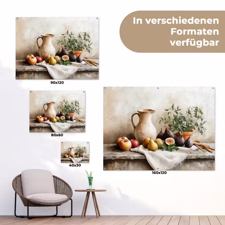 Fruit - Kruiden - Landelijk tuinposter los doek klein -Xsfeer9_DE