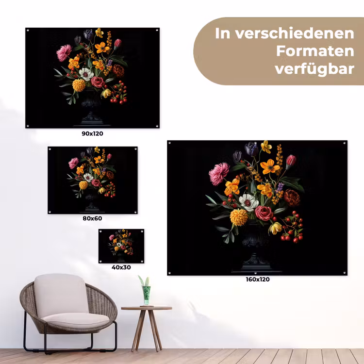 Sierlijk - Boeket - Bladeren tuinposter los doek klein -Xsfeer9_DE