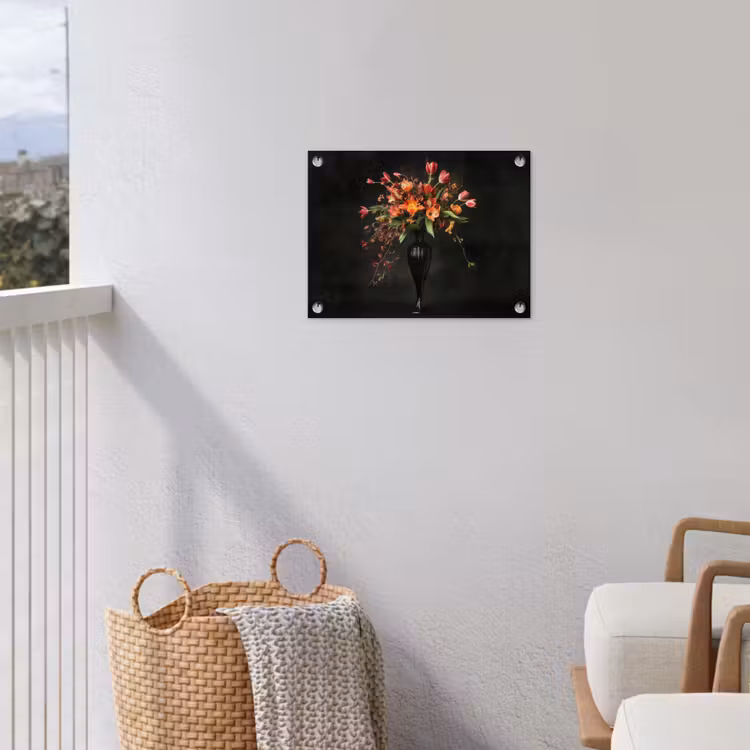 Sierlijk - Boeket - Vaas tuinposter los doek klein -sfeer8
