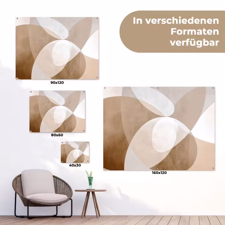 Ovale vormen - Transparant - Zachte overgang tuinposter los doek klein -Xsfeer9_DE