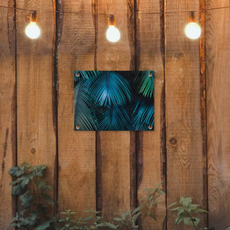Palmblad - Tropisch - Natuur - Jungle tuinposter los doek klein -sfeer1