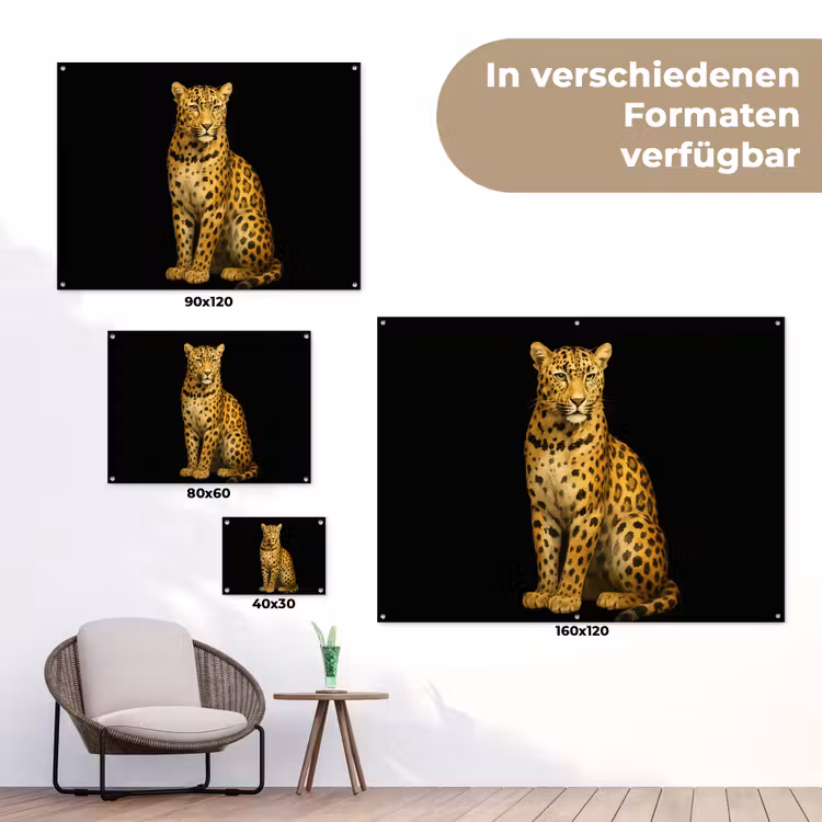 Panter - Realistisch - Bruin tuinposter los doek klein -Xsfeer9_DE