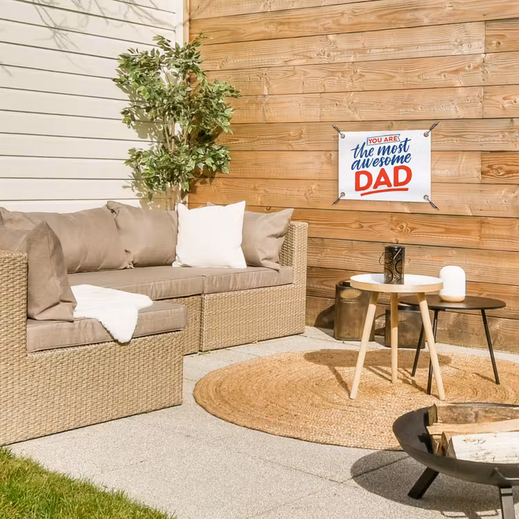 Papa - Vaderdag - Spreuken tuinposter los doek klein -sfeer4