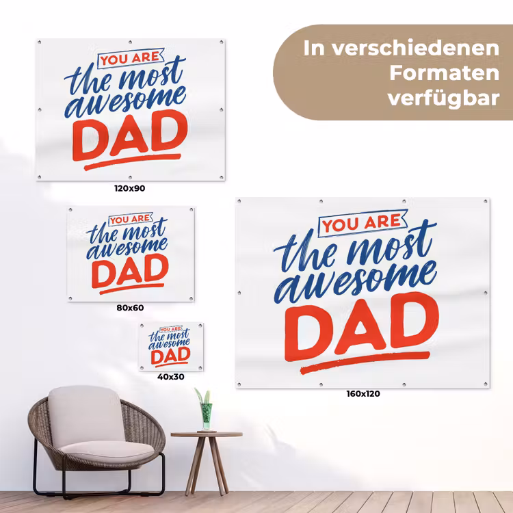 Papa - Vaderdag - Spreuken tuinposter los doek klein -Xsfeer9_DE