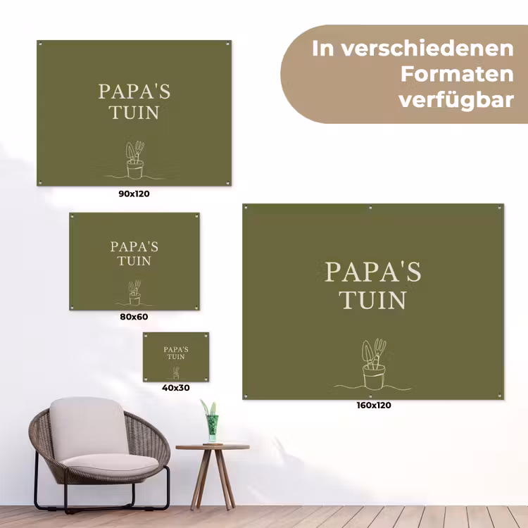 Papa's Tuin tuinposter los doek klein -Xsfeer9_DE