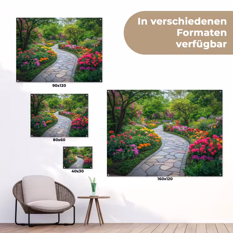 Park - Bloemen - Tuin tuinposter los doek klein -Xsfeer9_DE