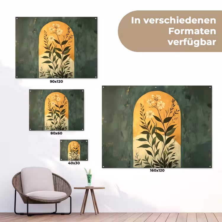 Plant - Bloemen - Wit tuinposter los doek klein -Xsfeer9_DE