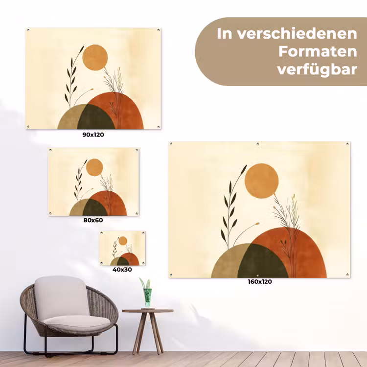 Planten - Abstract - Vormen tuinposter los doek klein -Xsfeer9_DE
