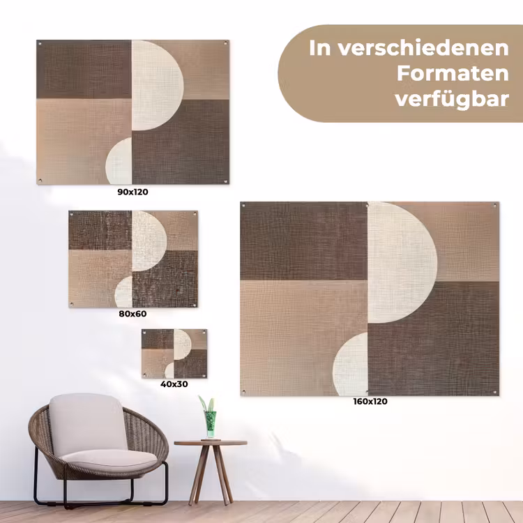 Raster - Halve cirkels - Contrast tuinposter los doek klein -Xsfeer9_DE