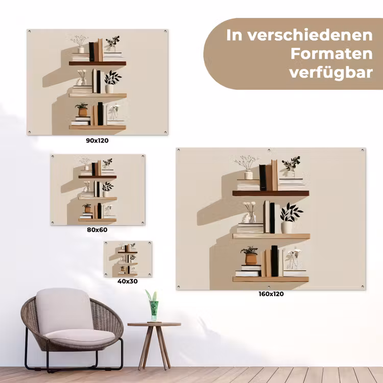 Plankjes - Boeken - Vaasjes - Planten tuinposter los doek klein -Xsfeer9_DE