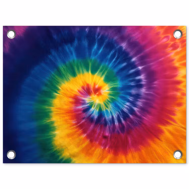 Regenboogkleuren - Spiraal - Kleurrijk tuinposter los doek klein -3d