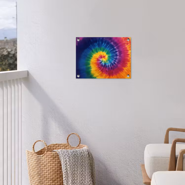 Regenboogkleuren - Spiraal - Kleurrijk tuinposter los doek klein -sfeer8