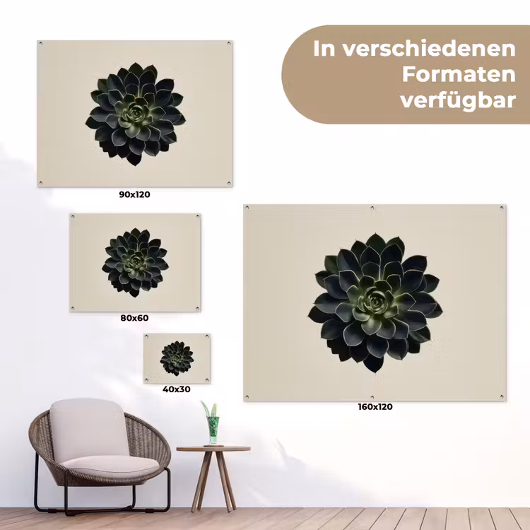 Rozet - Cirkelvormig - Donkergroen tuinposter los doek klein -Xsfeer9_DE