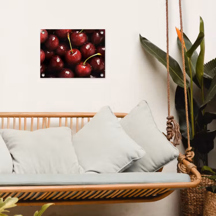Rood - Fruit - Kersen tuinposter los doek klein -sfeer7