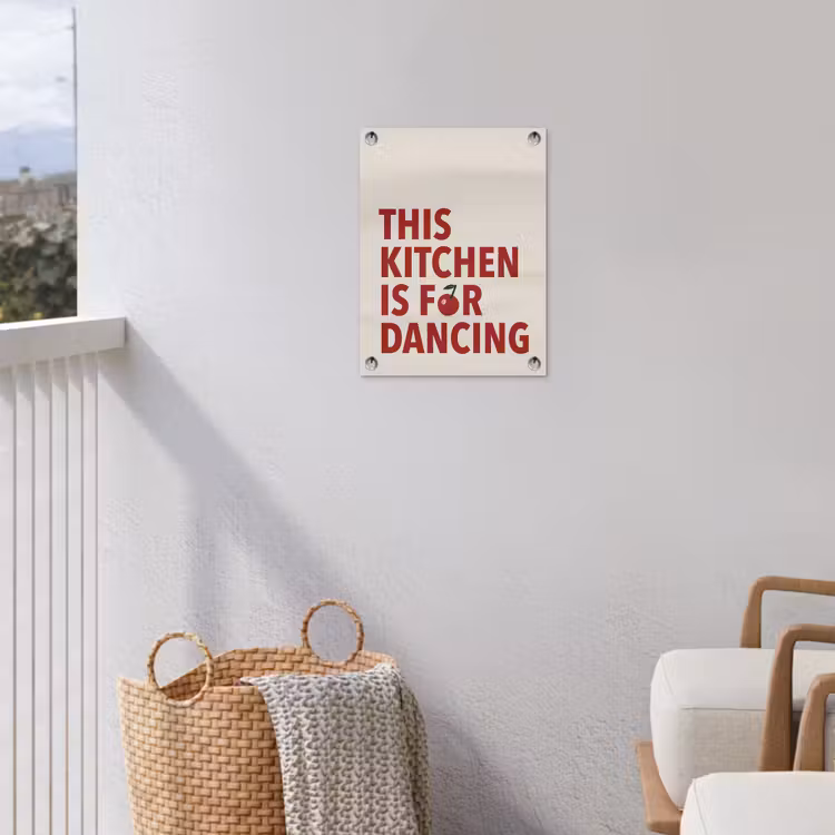 Rood - Quote - Kersen tuinposter los doek klein -sfeer8