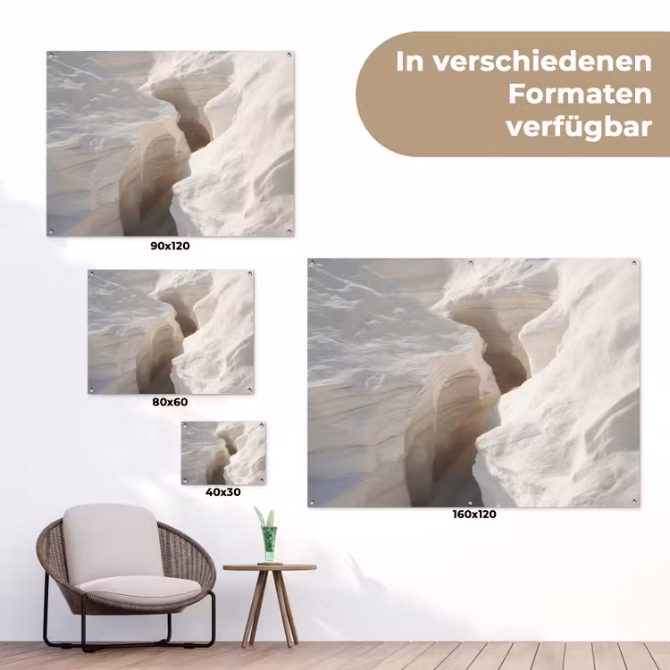 Kloof - Wit - Sneeuw tuinposter los doek klein -Xsfeer9_DE