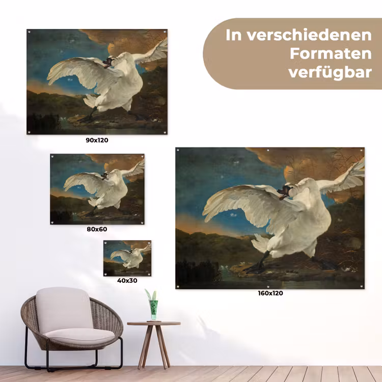 Zwaan - Oude meesters - Jan Asselijn tuinposter los doek klein -Xsfeer9_DE