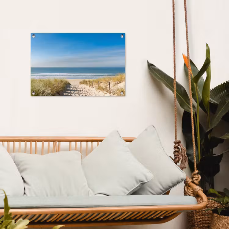 Zomerse Stranddag tuinposter los doek klein -sfeer7