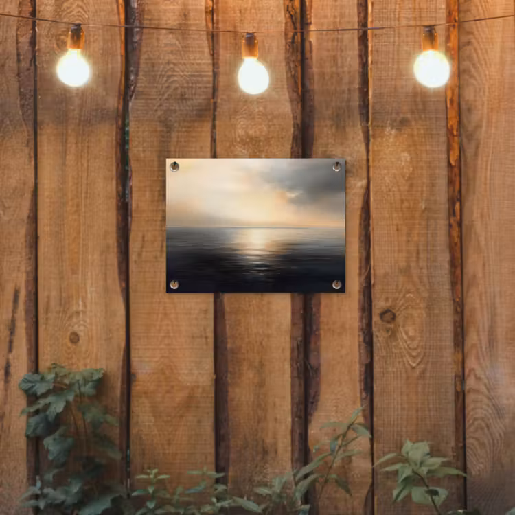 Zon - Horizon - Zee tuinposter los doek klein -sfeer1