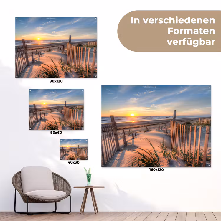 Zonsondergang Achter de Duinen tuinposter los doek klein -Xsfeer9_DE