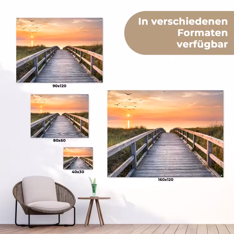 Zonsondergang over de Duinen tuinposter los doek klein -Xsfeer9_DE