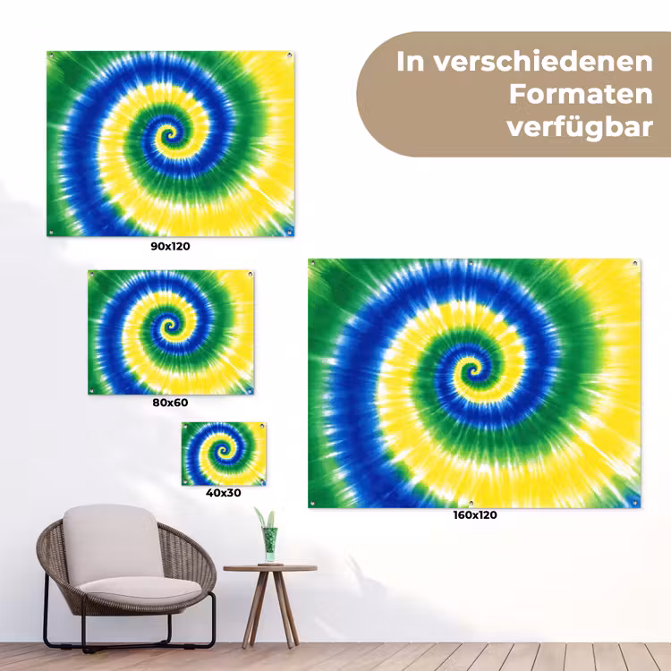 Spiraal - Groen - Draaiend tuinposter los doek klein -Xsfeer9_DE