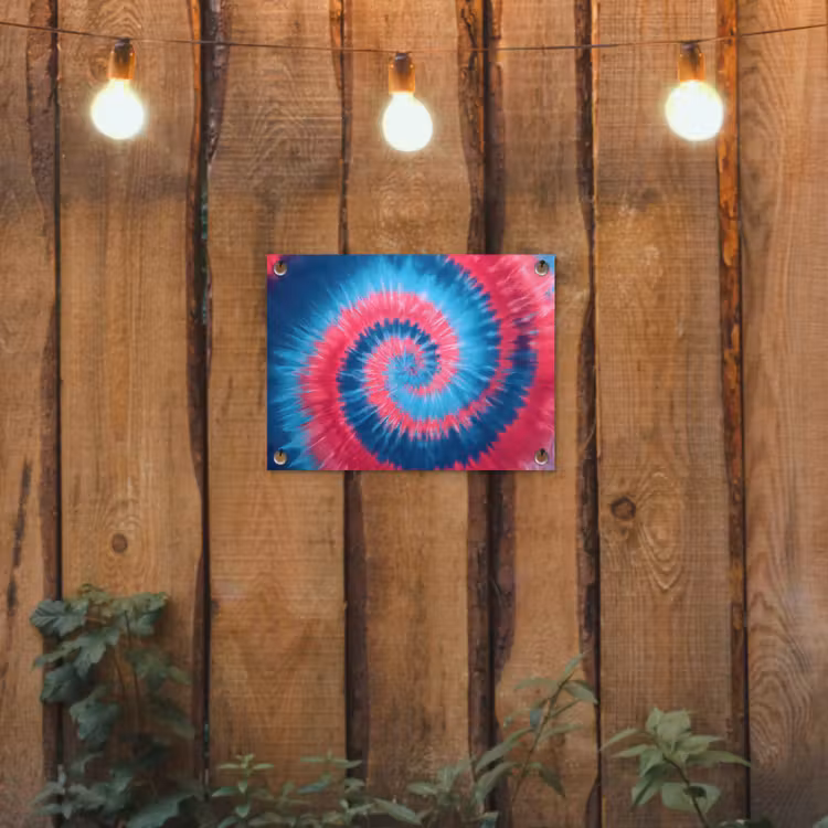 Spiraal - Roze - Draaiend tuinposter los doek klein -sfeer1