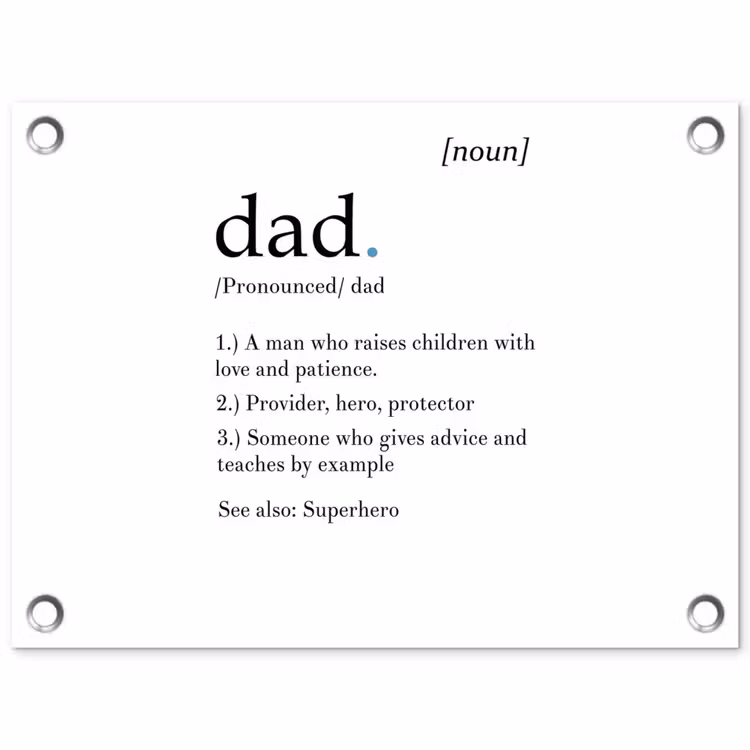 Spreuken - Papa definitie - Quotes - Dad tuinposter los doek klein -3d