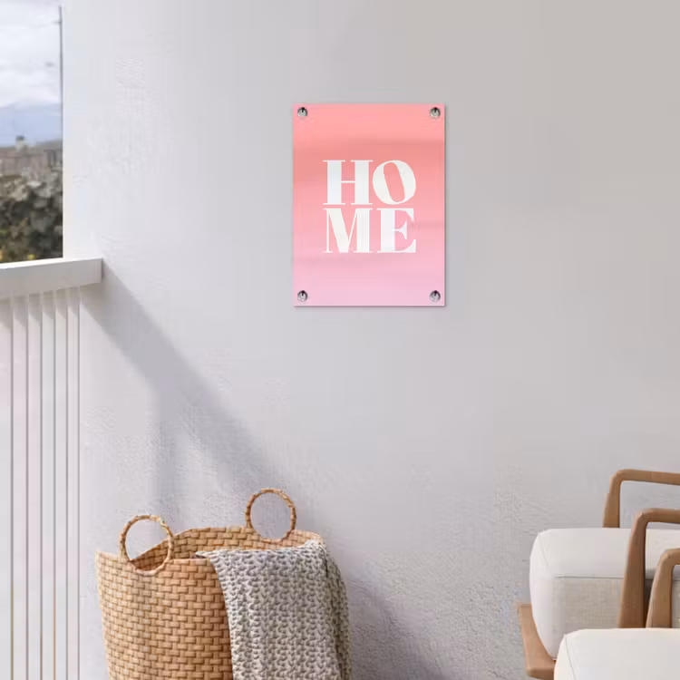 Home - Letters - Groot - Roze tuinposter los doek klein -sfeer8