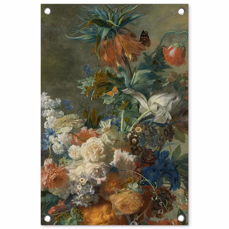 Stilleven met bloemen - Schilderij van Jan van Huysum tuinposter los doek klein -3d