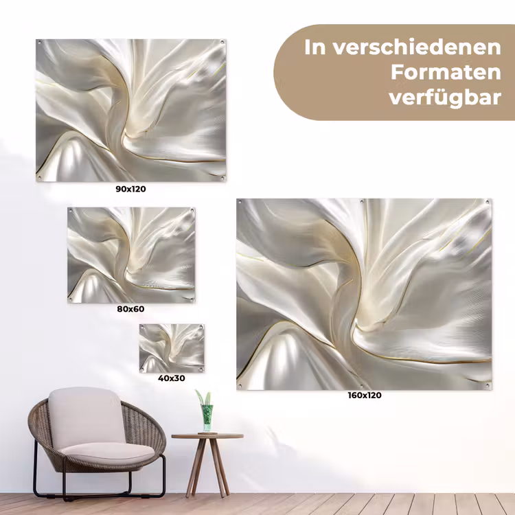 Stof - Plooien - Goud tuinposter los doek klein -Xsfeer9_DE