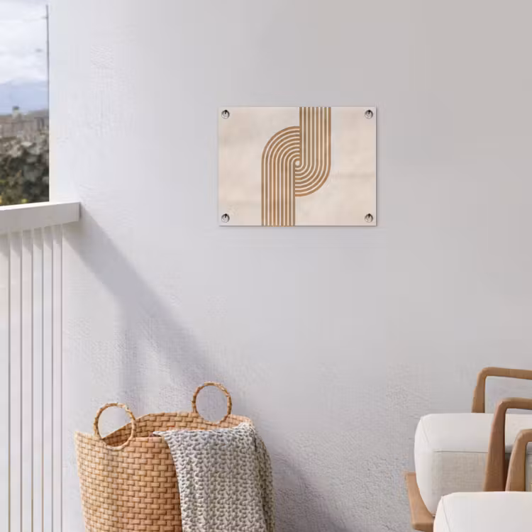 Symmetrische bocht - Koperkleurig tuinposter los doek klein -sfeer8