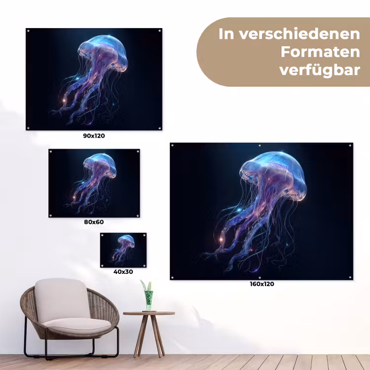 Tentakels - Kwal - Paars - Sprankeling tuinposter los doek klein -Xsfeer9_DE