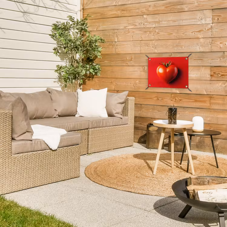 Tomaat - Rood - Hart tuinposter los doek klein -sfeer4