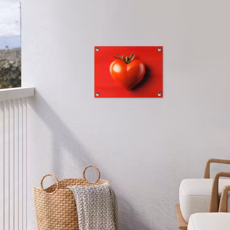 Tomaat - Rood - Hart tuinposter los doek klein -sfeer8