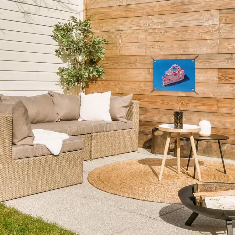 Taart - Edelstenen - Glitters - Roze tuinposter los doek klein -sfeer4