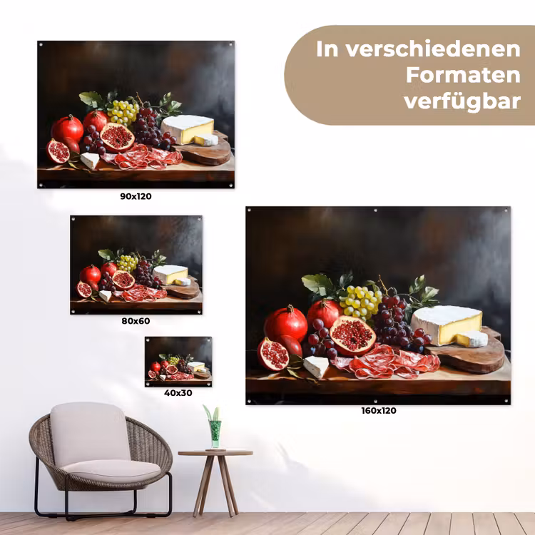 Borrelplank - Stilleven - Vintage tuinposter los doek klein -Xsfeer9_DE
