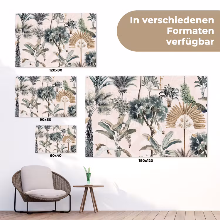 Tropisch - Bomen - Bladeren - Jungle tuinposter los doek klein -Xsfeer9_DE