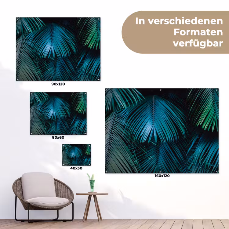 Inductie beschermer - Inductie afdekplaat - Tropical - Jungle - Bladeren - Groen tuinposter los doek klein -Xsfeer9_DE
