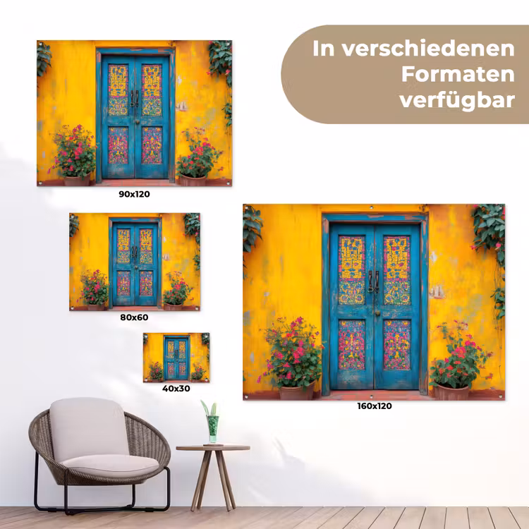 Deuren - Kleurrijk - Planten tuinposter los doek klein -Xsfeer9_DE