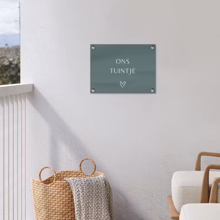 Ons tuintje tuinposter los doek klein -sfeer8