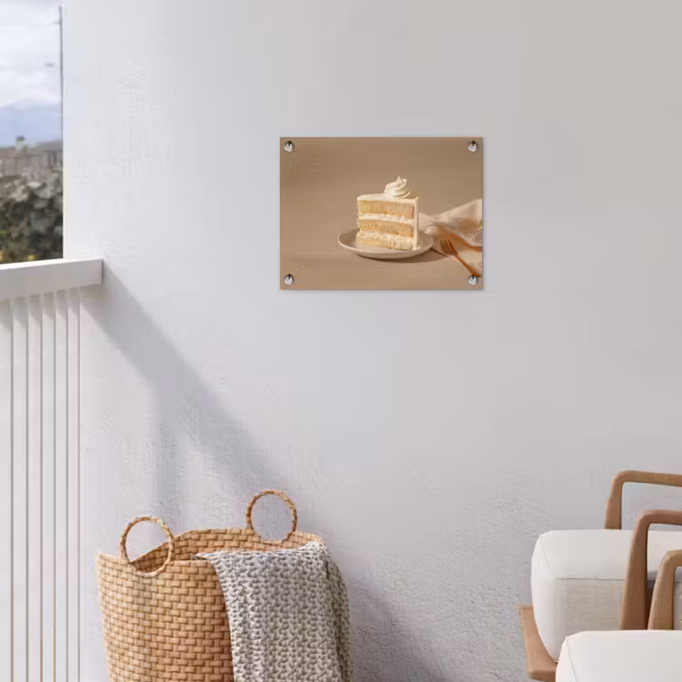 Vanilletaart - Cake - Romig tuinposter los doek klein -sfeer8