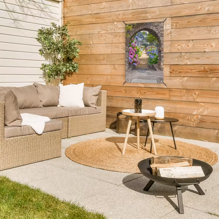 Verstopte tuin tuinposter los doek klein -sfeer4
