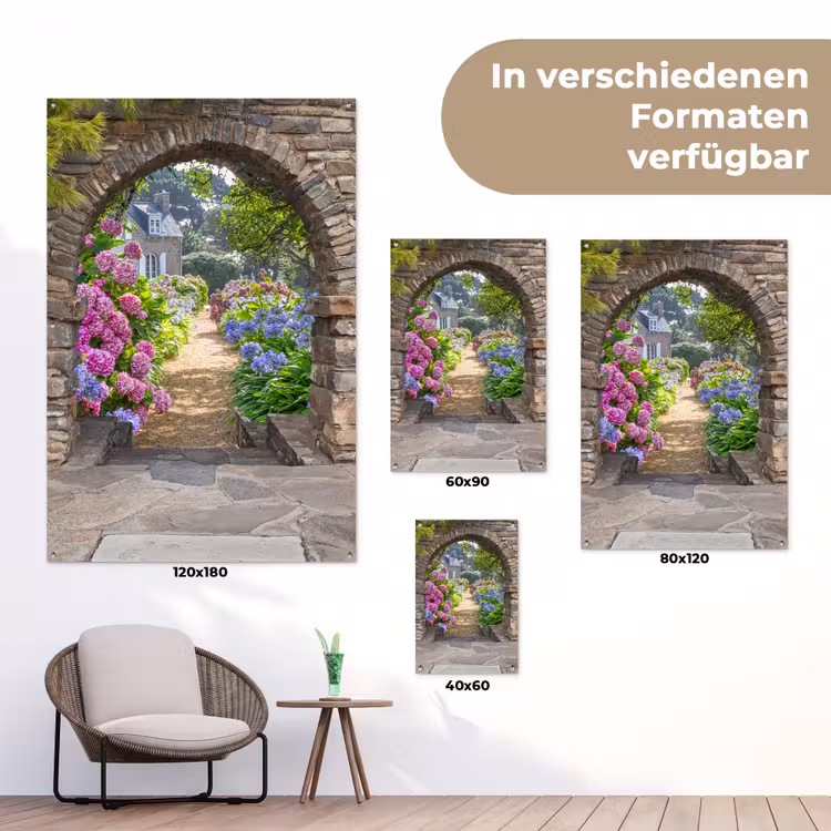 Verstopte tuin tuinposter los doek klein -Xsfeer9_DE