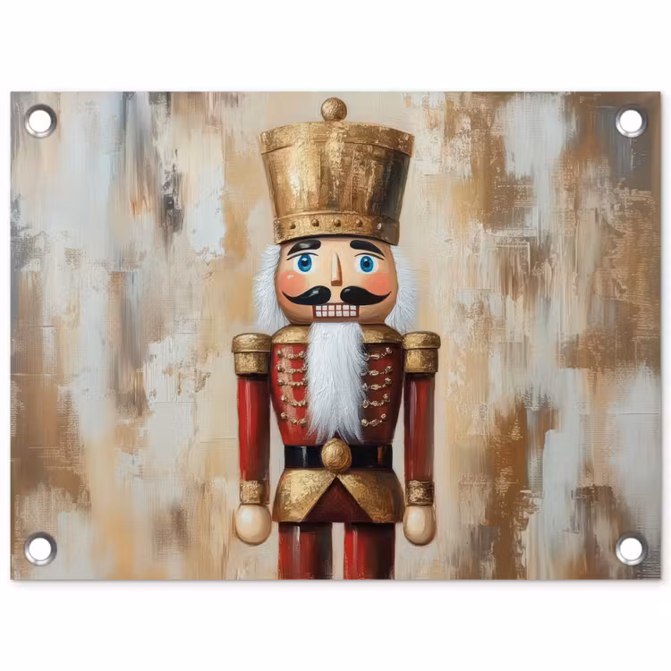 Kerst - Poppetje - Abstract tuinposter los doek klein -3d